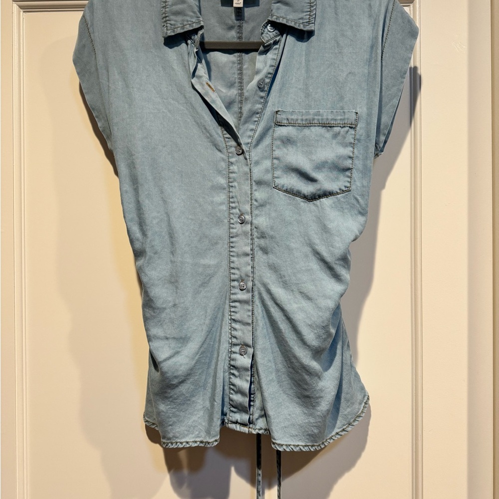 Denim Button-Up Shirt